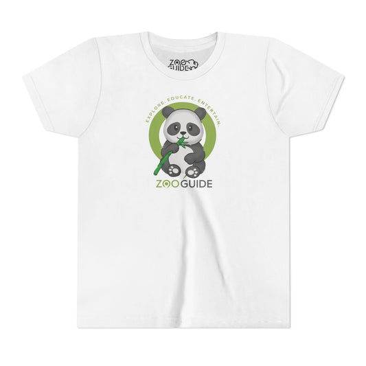 Panda Eating Bamboo in Zoo Guide™ Waypoint Icon Youth Tee Shirt by Zoo Guide™