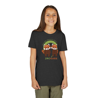 Red Panda Pals in Zoo Guide™ Waypoint Icon Youth Tee Shirt by Zoo Guide™