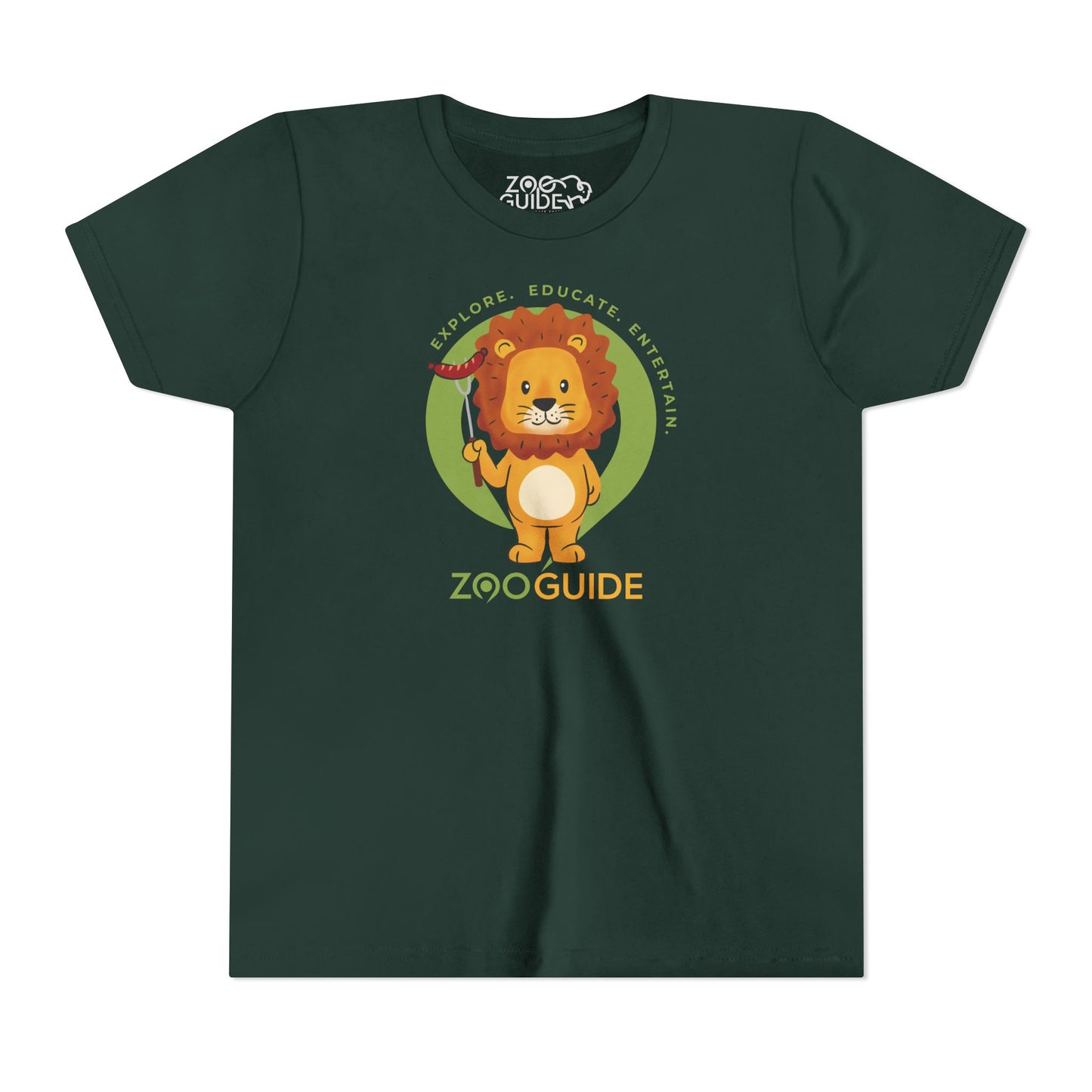 African Lion Grill Master in Zoo Guide™ Waypoint Icon Youth Tee Shirt by Zoo Guide™