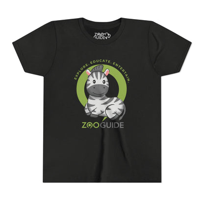 Zebra Laying Down in Zoo Guide™ Waypoint Icon Youth Tee Shirt by Zoo Guide™