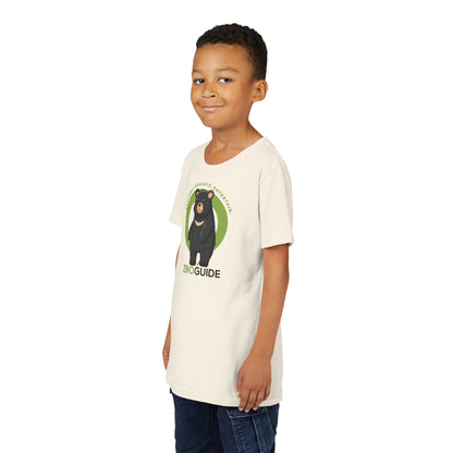 Standing American Black Bear in Zoo Guide™ Waypoint Icon Youth Tee Shirt by Zoo Guide™