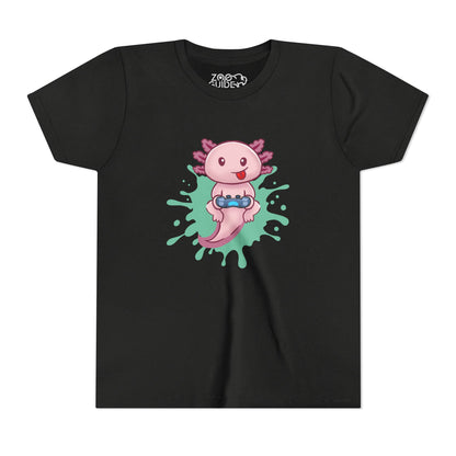 Axolotl Gaming Color Splash Youth Tee Shirt by Zoo Guide™