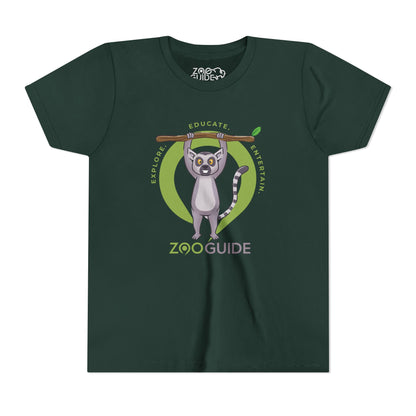 Ring-tailed Lemur "Hang in There" in Zoo Guide™ Waypoint Icon Youth Tee Shirt by Zoo Guide™