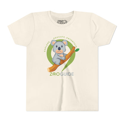 Koala on Branch in Zoo Guide™ Waypoint Icon Youth Tee Shirt by Zoo Guide™