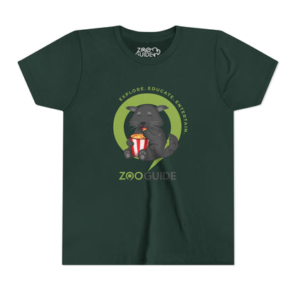 Binturong Eating Popcorn in Zoo Guide™ Waypoint Icon Youth Tee Shirt by Zoo Guide™