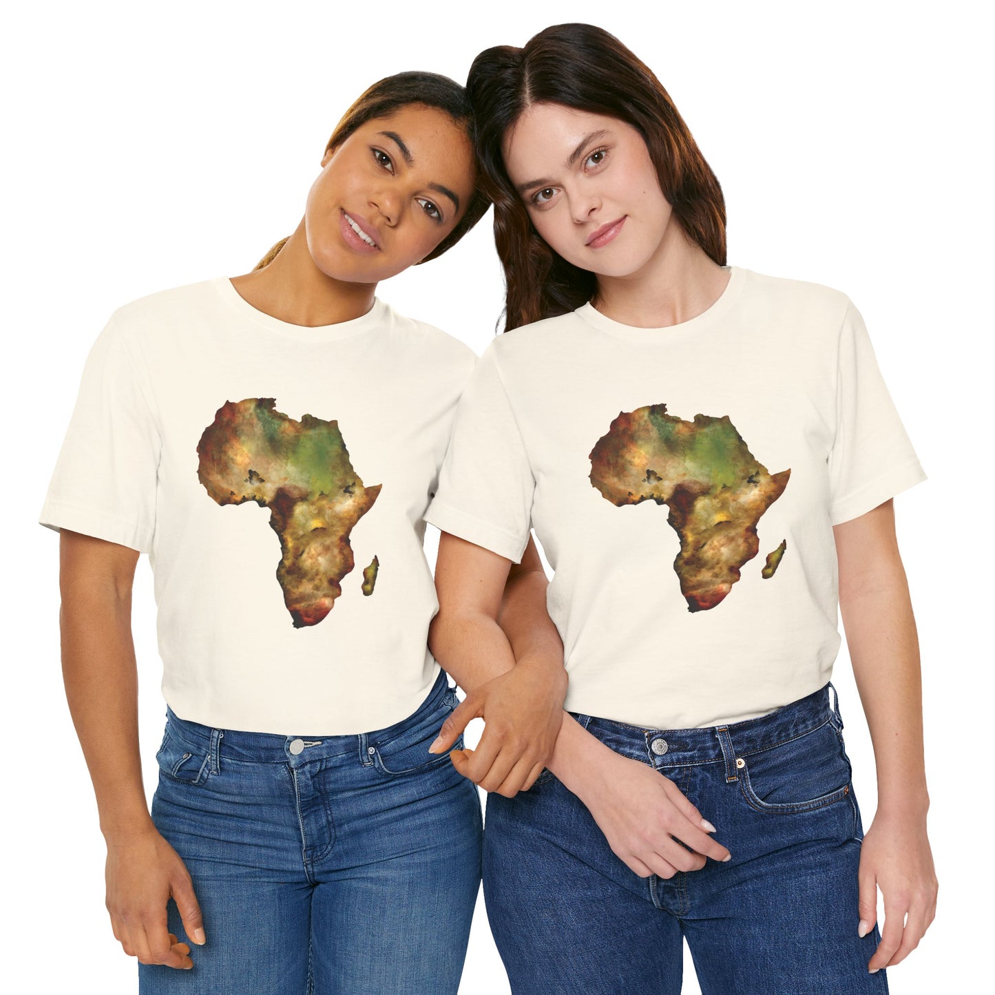 Africa Map Adult Unisex Tee Shirt by Zoo Guide™