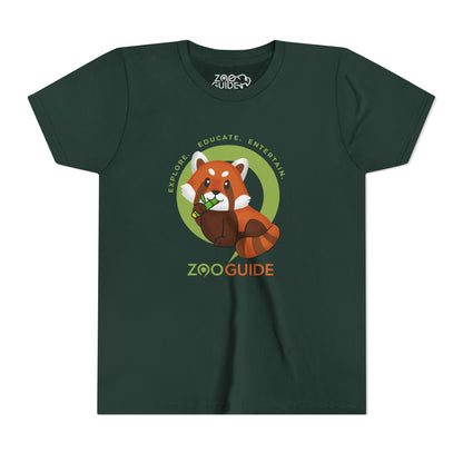 Red Panda Eating Bamboo in Zoo Guide™ Waypoint Icon Youth Tee Shirt by Zoo Guide™