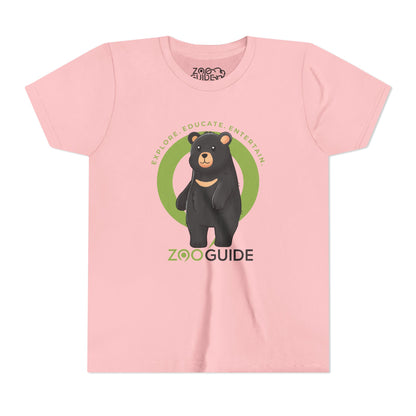 Standing American Black Bear in Zoo Guide™ Waypoint Icon Youth Tee Shirt by Zoo Guide™