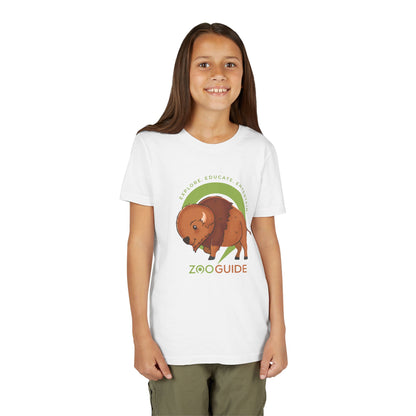 American Bison in Zoo Guide™ Waypoint Icon Youth Tee Shirt by Zoo Guide™