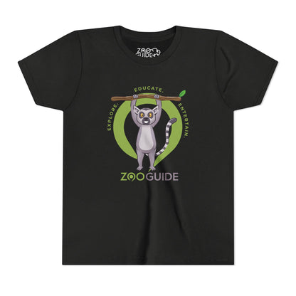 Ring-tailed Lemur "Hang in There" in Zoo Guide™ Waypoint Icon Youth Tee Shirt by Zoo Guide™