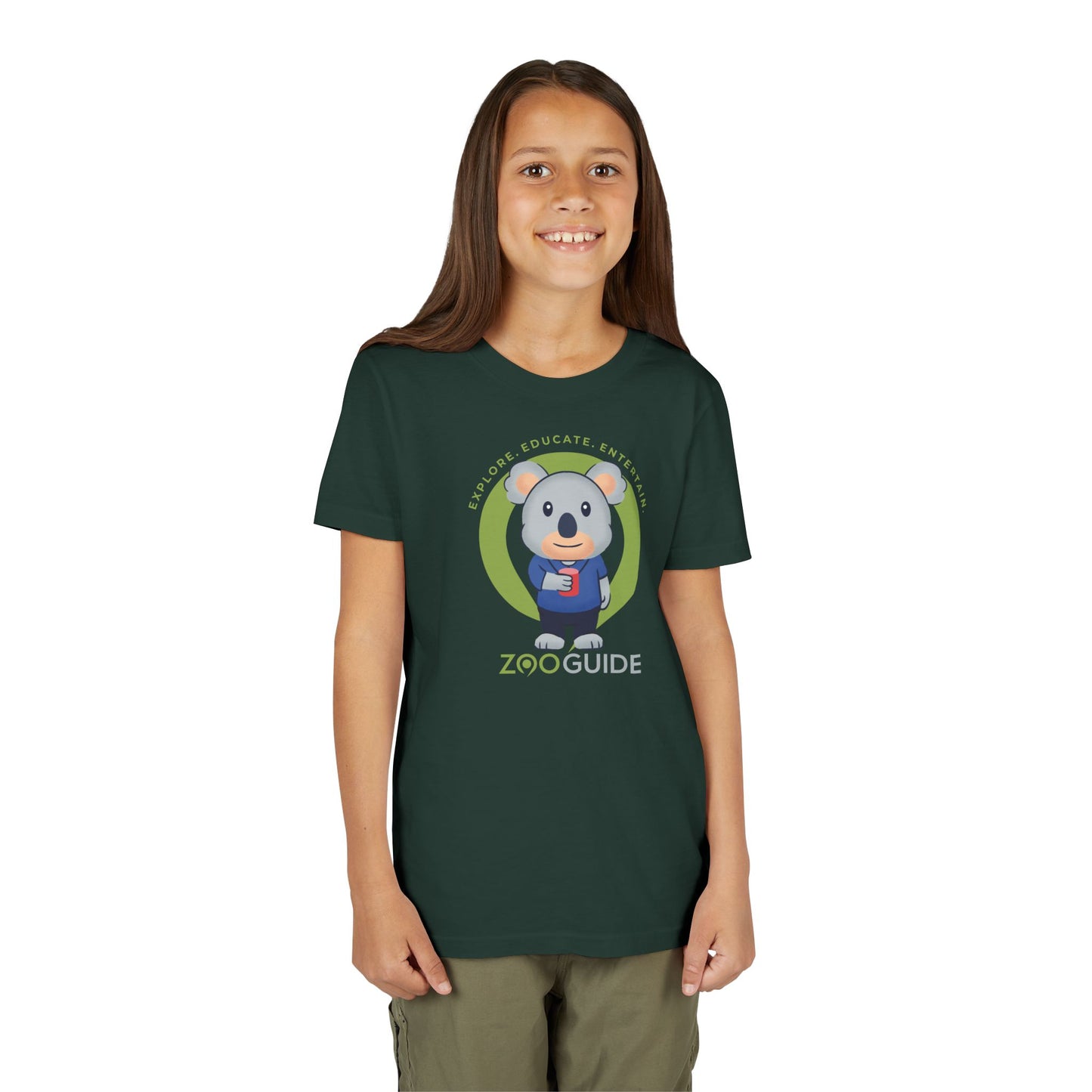 Koala with Cup in Zoo Guide™ Waypoint Icon Youth Tee Shirt by Zoo Guide™