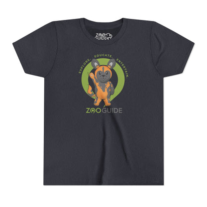 African Painted Dog Waving in Zoo Guide™ Waypoint Icon Youth Tee Shirt by Zoo Guide™