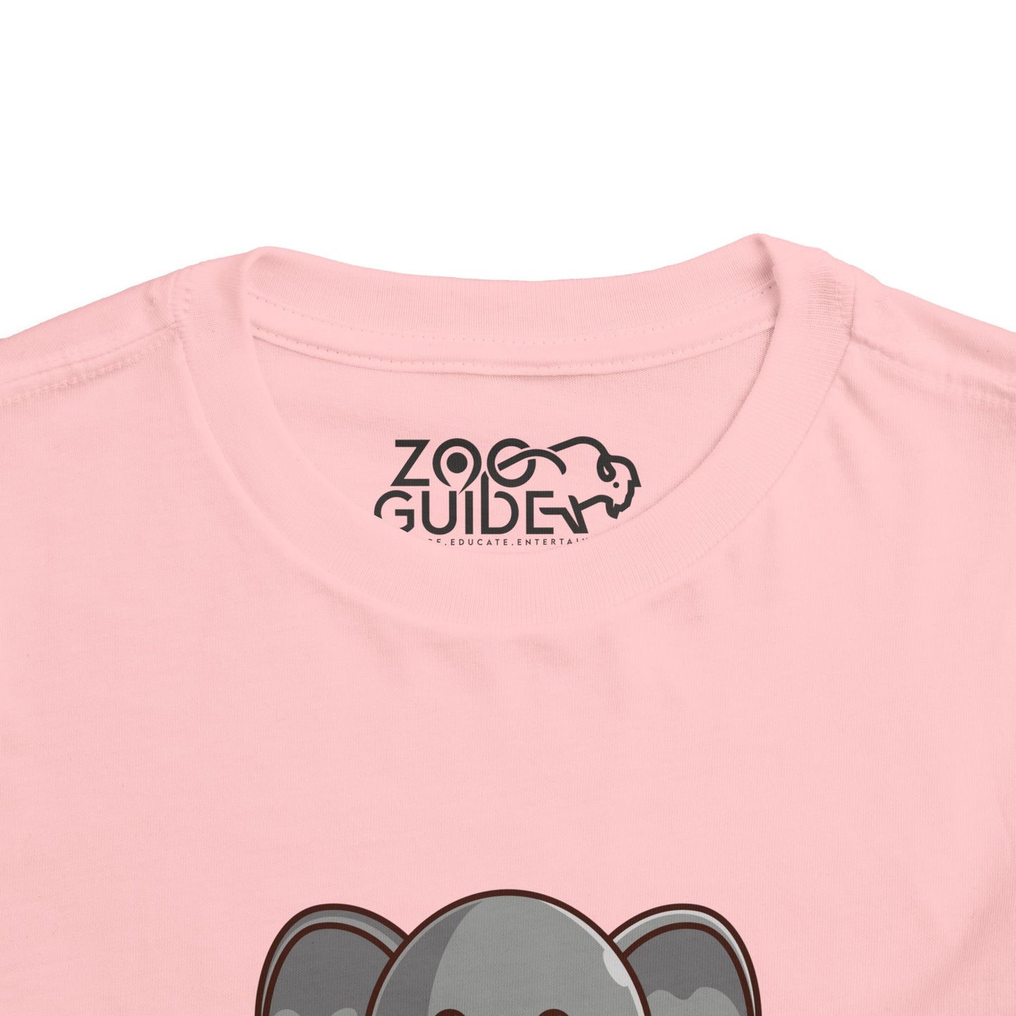 African Elephant Kawaii Style Toddler Tee Shirt by Zoo Guide™