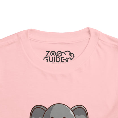 African Elephant Kawaii Style Toddler Tee Shirt by Zoo Guide™