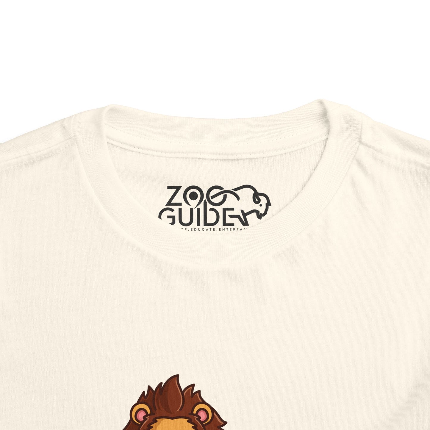 African Lion Hippo Kawaii Style Toddler Tee Shirt by Zoo Guide™