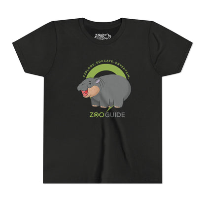 Pygmy Hippo Open Mouth in Zoo Guide™ Waypoint Icon Youth Tee Shirt by Zoo Guide™