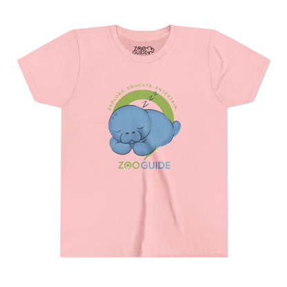 Manatee Sleepin' in Zoo Guide™ Waypoint Icon Youth Tee Shirt by Zoo Guide™