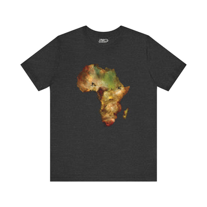 Africa Map Adult Unisex Tee Shirt by Zoo Guide™