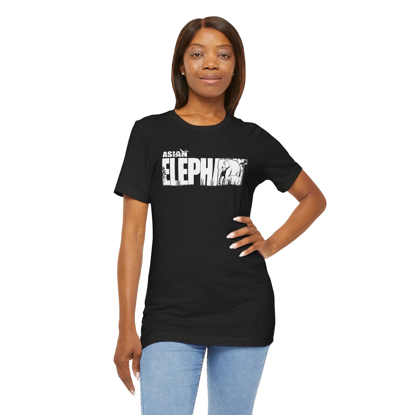 ASIAN ELEPHANT Adult Unisex Tee Shirt by Zoo Guide™