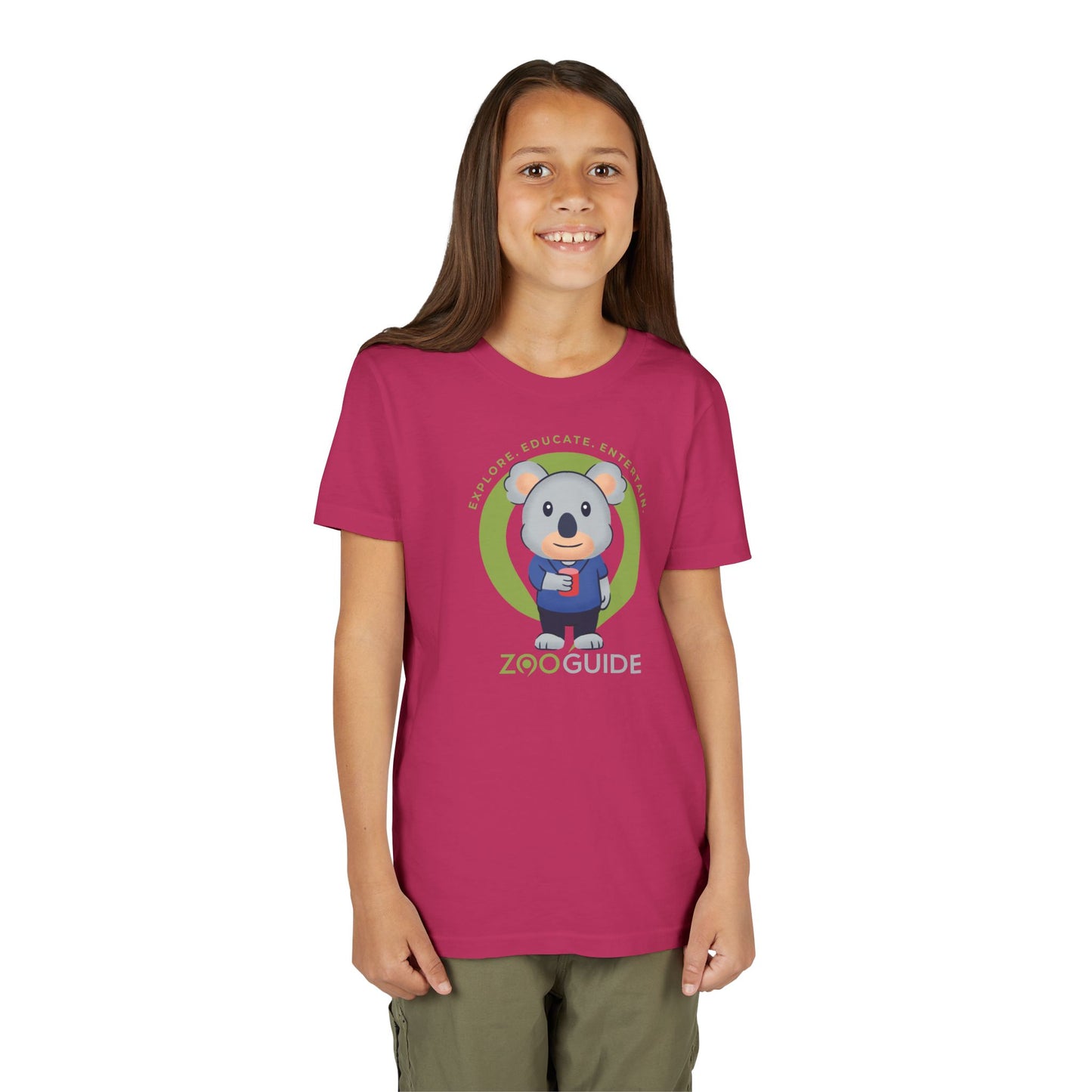 Koala with Cup in Zoo Guide™ Waypoint Icon Youth Tee Shirt by Zoo Guide™