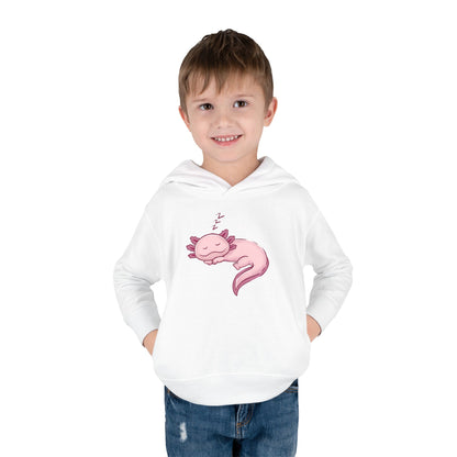 Axolotl Sleeping Toddler Pullover Fleece Hoodie by Zoo Guide™