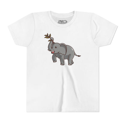 African Elephant Kawaii Style Youth Tee Shirt by Zoo Guide™