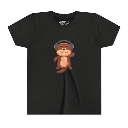 Asian Small Clawed Otter Jammin' Youth Tee Shirt by Zoo Guide™