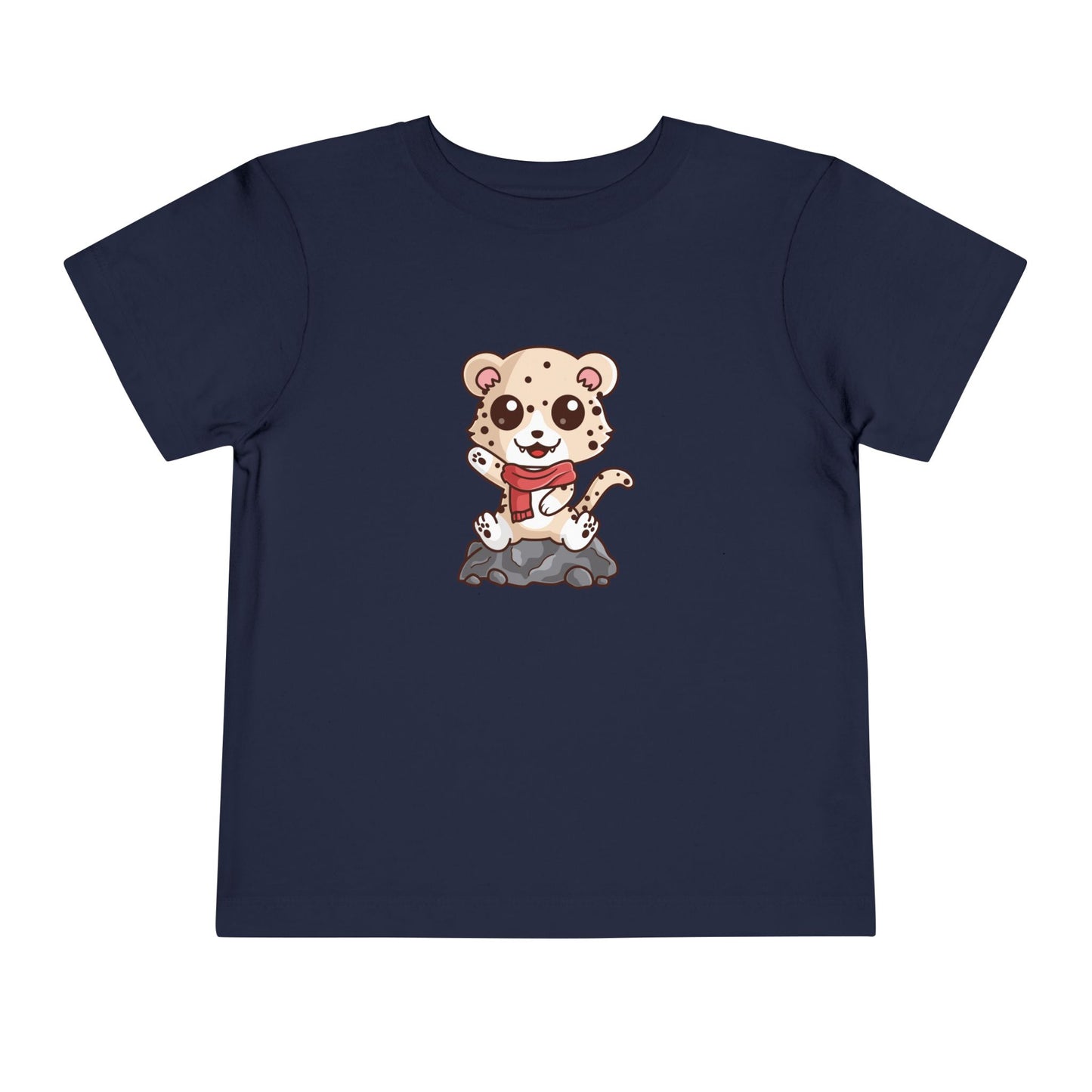 Snow Leopard Kawaii Style Toddler Tee Shirt by Zoo Guide™