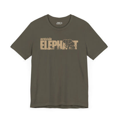 AFRICAN ELEPHANT Adult Unisex Tee Shirt by Zoo Guide™