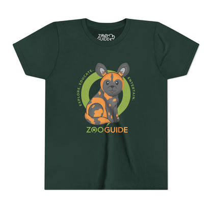 African Painted Dog in Zoo Guide™ Waypoint Icon Youth Tee Shirt by Zoo Guide™