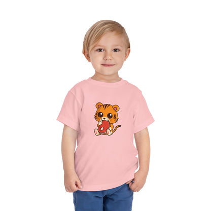 Tiger Snakin' Kawaii Style Toddler Tee Shirt by Zoo Guide™