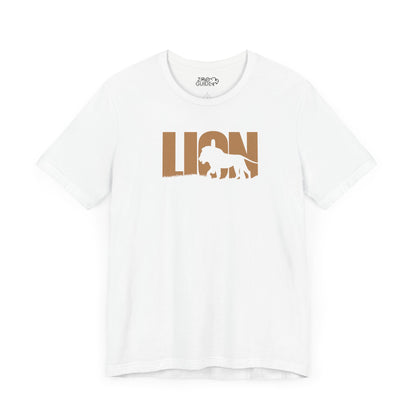 Gold LION Adult Unisex Tee Shirt by Zoo Guide™