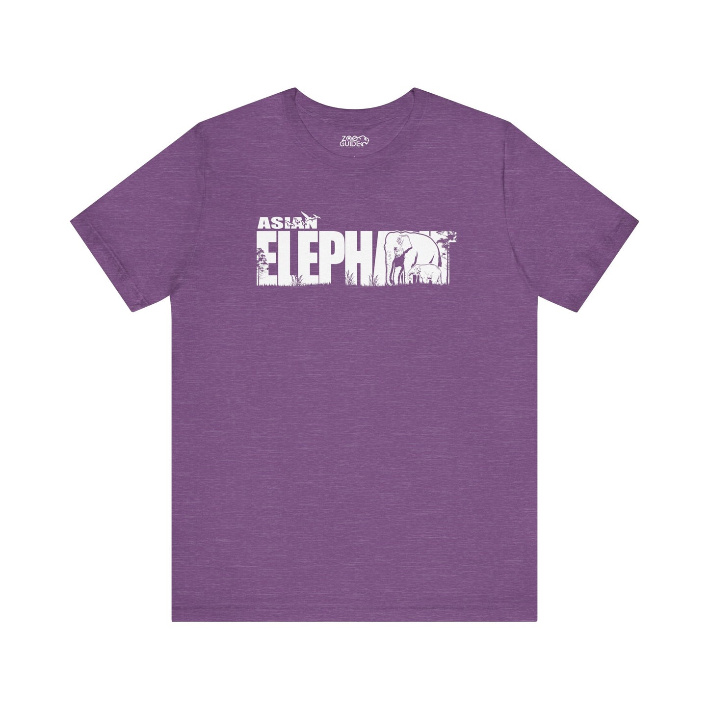 ASIAN ELEPHANT Adult Unisex Tee Shirt by Zoo Guide™