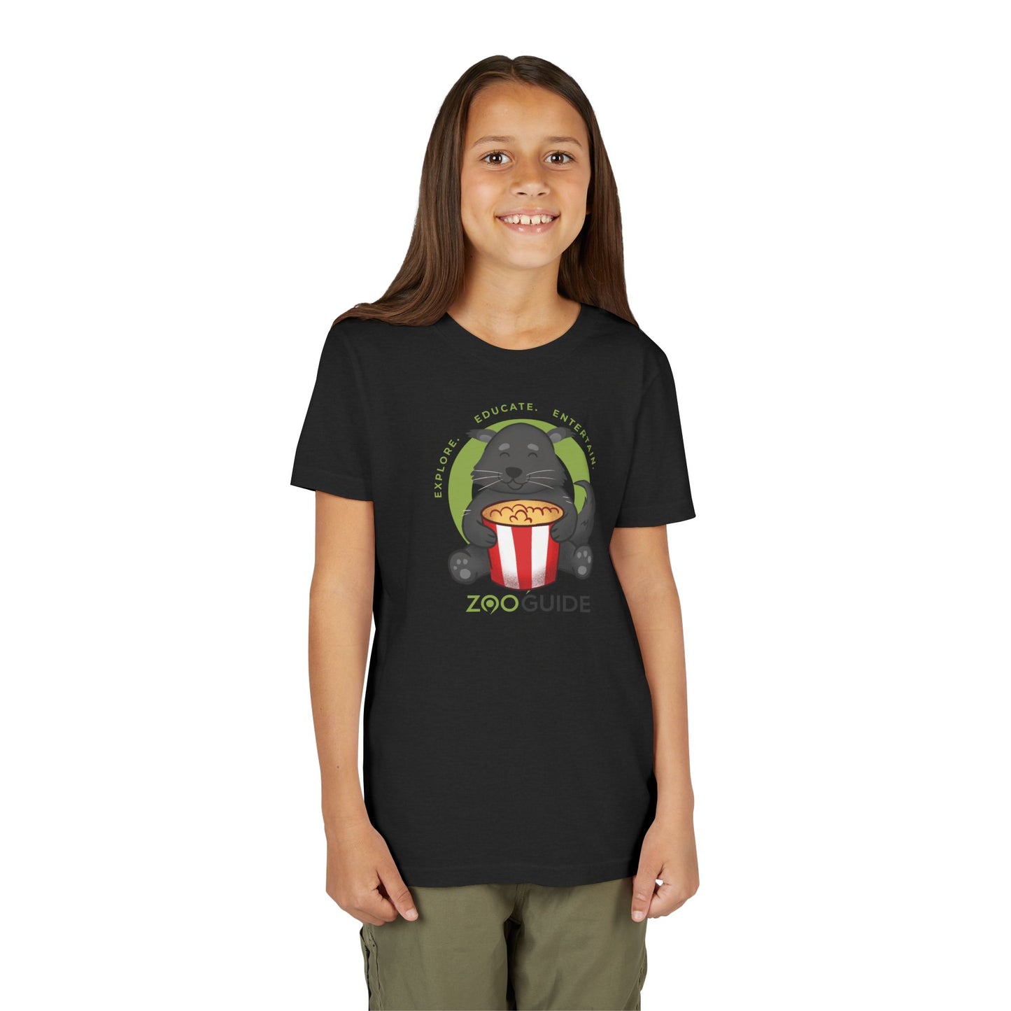 Binturong Eating Popcorn in Zoo Guide™ Waypoint Icon Youth Tee Shirt by Zoo Guide™