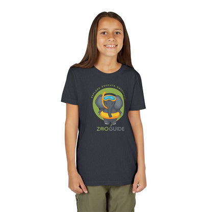 African Elephant "Beach Day" in Zoo Guide™ Waypoint Icon Youth Tee Shirt by Zoo Guide™