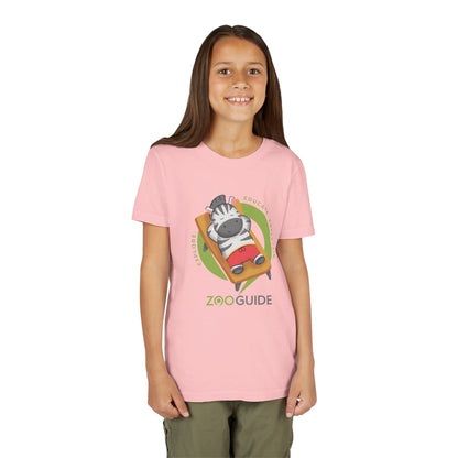 Zebra Sunbathing in Zoo Guide™ Waypoint Icon Youth Tee Shirt by Zoo Guide™
