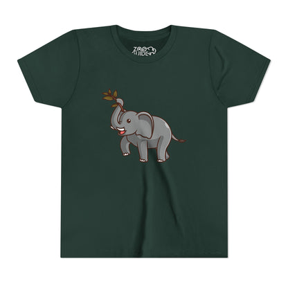 African Elephant Kawaii Style Youth Tee Shirt by Zoo Guide™