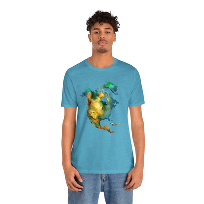 North America Map Adult Unisex Tee Shirt by Zoo Guide™