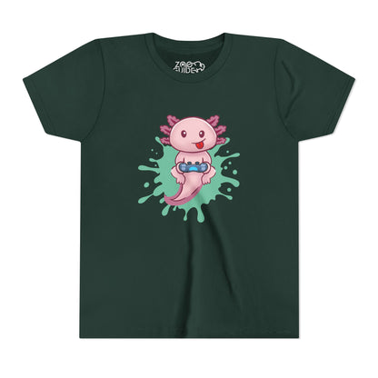 Axolotl Gaming Color Splash Youth Tee Shirt by Zoo Guide™