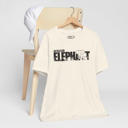 AFRICAN ELEPHANT Adult Unisex Tee Shirt by Zoo Guide™