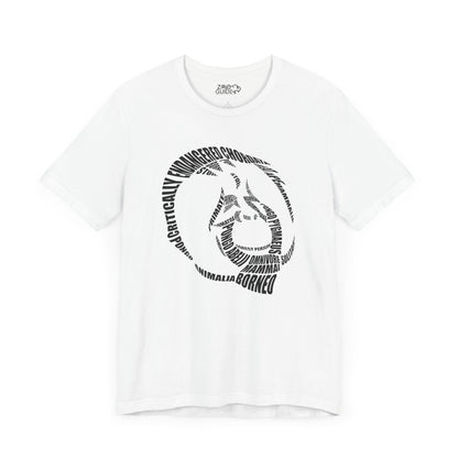 Orangutan Head Word Art Adult Unisex Short Sleeve Tee