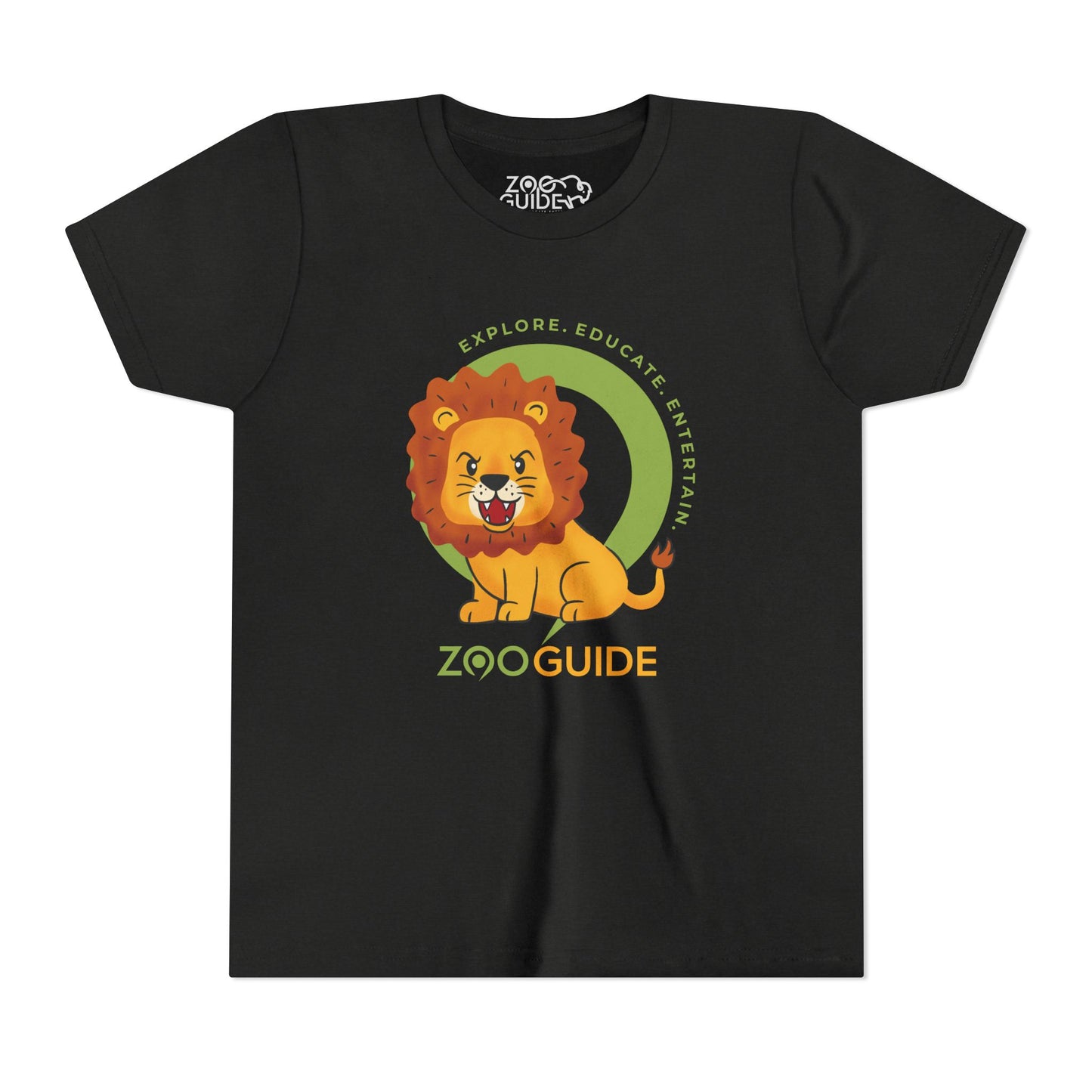 Lion Roaring in Zoo Guide™ Waypoint Icon Youth Tee Shirt by Zoo Guide™