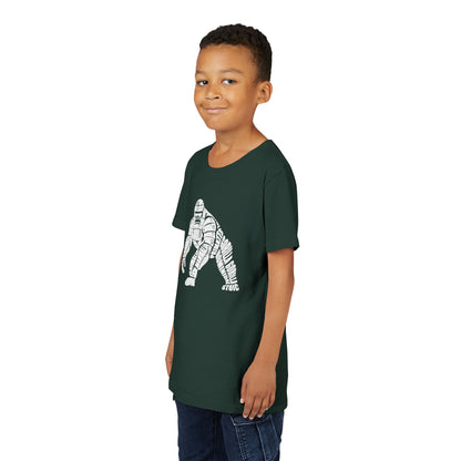 Gorilla Word Art Youth Tee Shirt by Zoo Guide™
