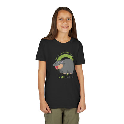 Pygmy Hippo Open Mouth in Zoo Guide™ Waypoint Icon Youth Tee Shirt by Zoo Guide™