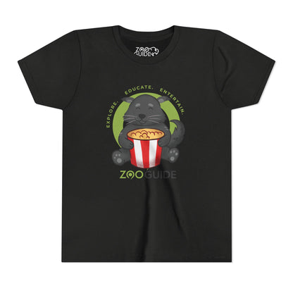 Binturong Eating Popcorn in Zoo Guide™ Waypoint Icon Youth Tee Shirt by Zoo Guide™