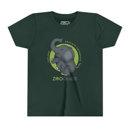 Dancing African Elephant in Zoo Guide™ Waypoint Icon Youth Tee Shirt by Zoo Guide™