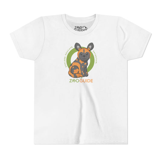 African Painted Dog in Zoo Guide™ Waypoint Icon Youth Tee Shirt by Zoo Guide™