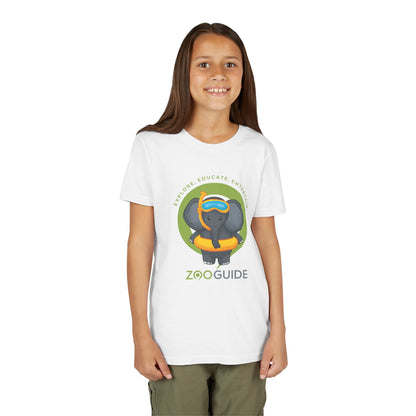 African Elephant "Beach Day" in Zoo Guide™ Waypoint Icon Youth Tee Shirt by Zoo Guide™
