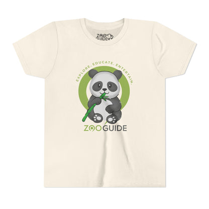 Panda Eating Bamboo in Zoo Guide™ Waypoint Icon Youth Tee Shirt by Zoo Guide™