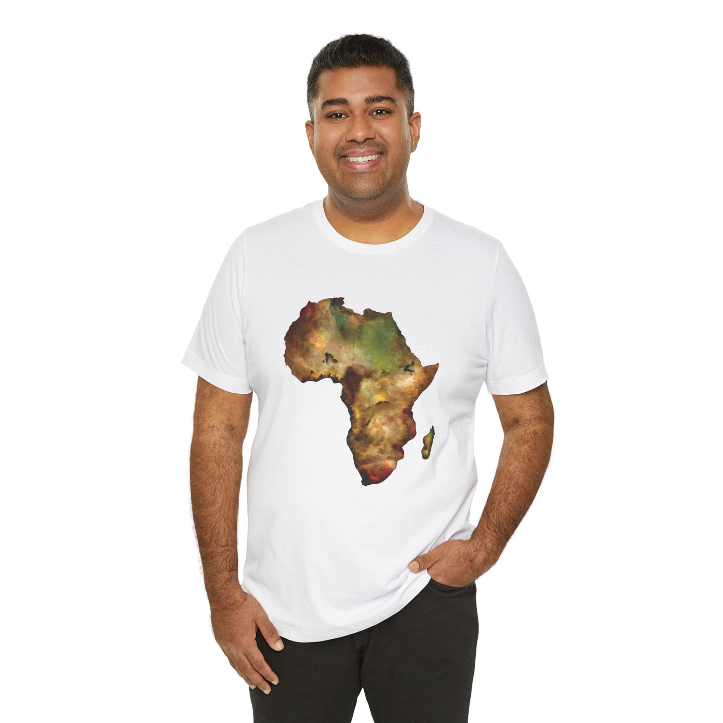 Africa Map Adult Unisex Tee Shirt by Zoo Guide™